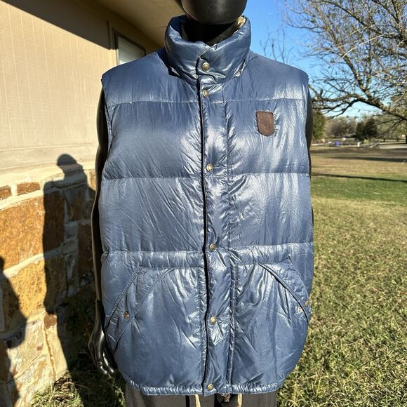 Vtg 90s Polo Ralph Lauren‎ Vest Mens Size 2XB Sportsman Goose Down Puffer Blue